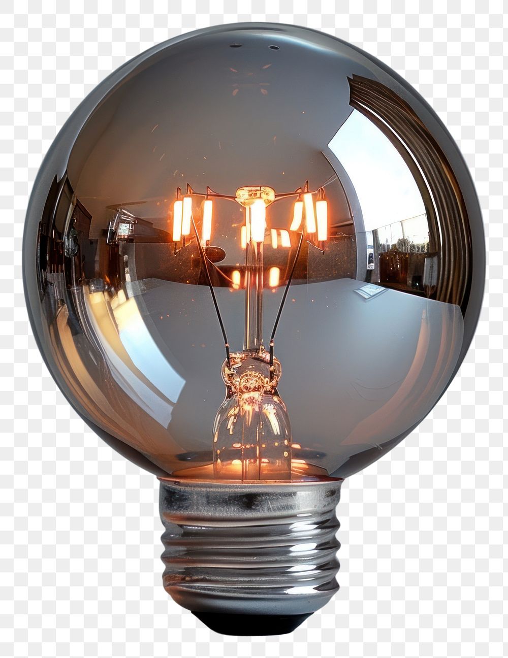 PNG Light bulb in titanium texture light lightbulb lamp.