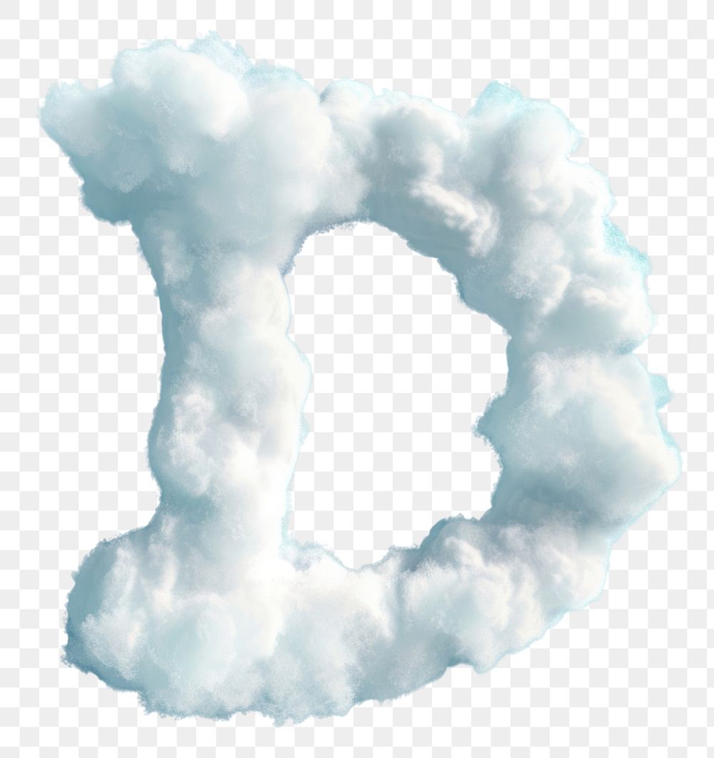 PNG  Letter D cloud outdoors nature.