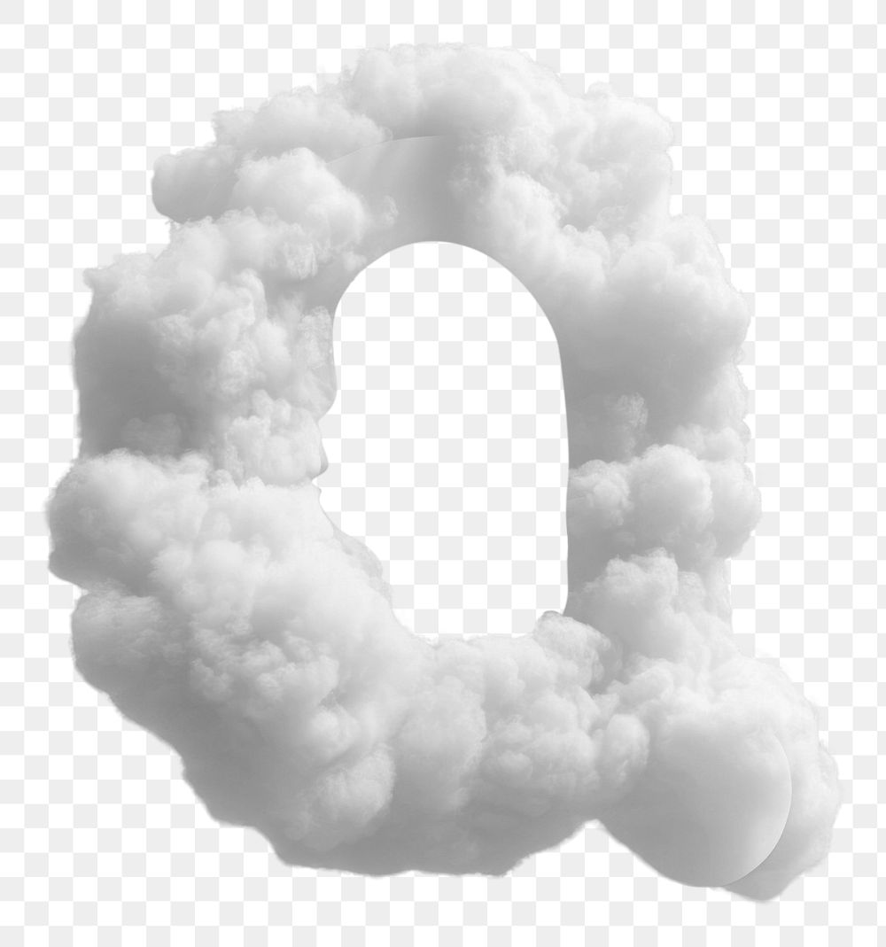 PNG  Letter Q cloud outdoors snowman.