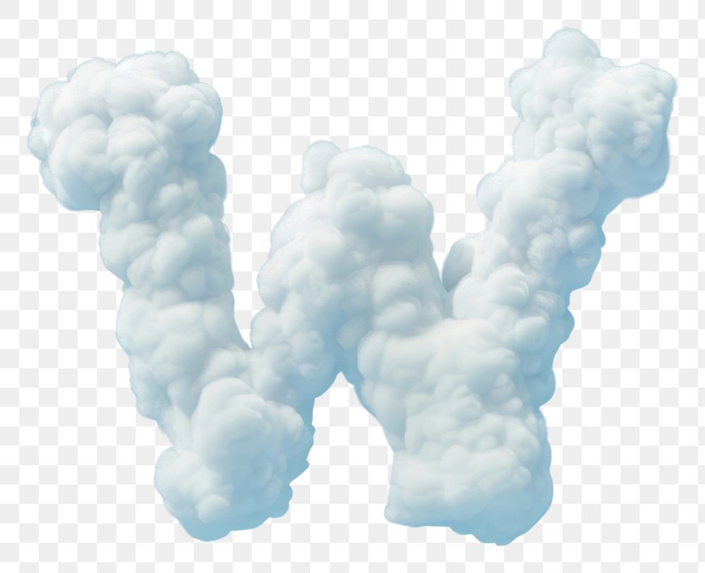 PNG  Letter W cloud outdoors nature.