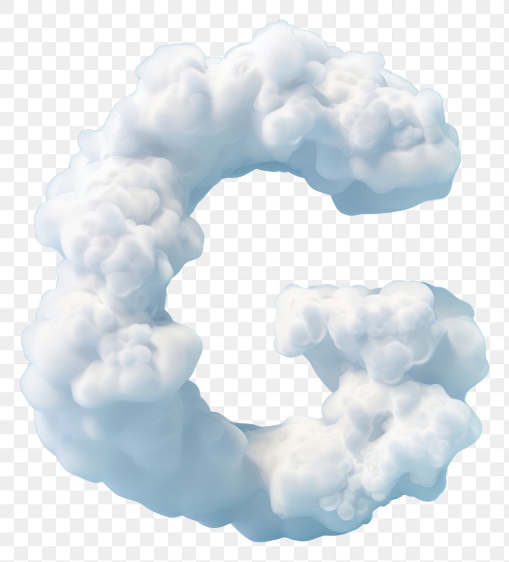 PNG  Letter G cloud outdoors snowman.