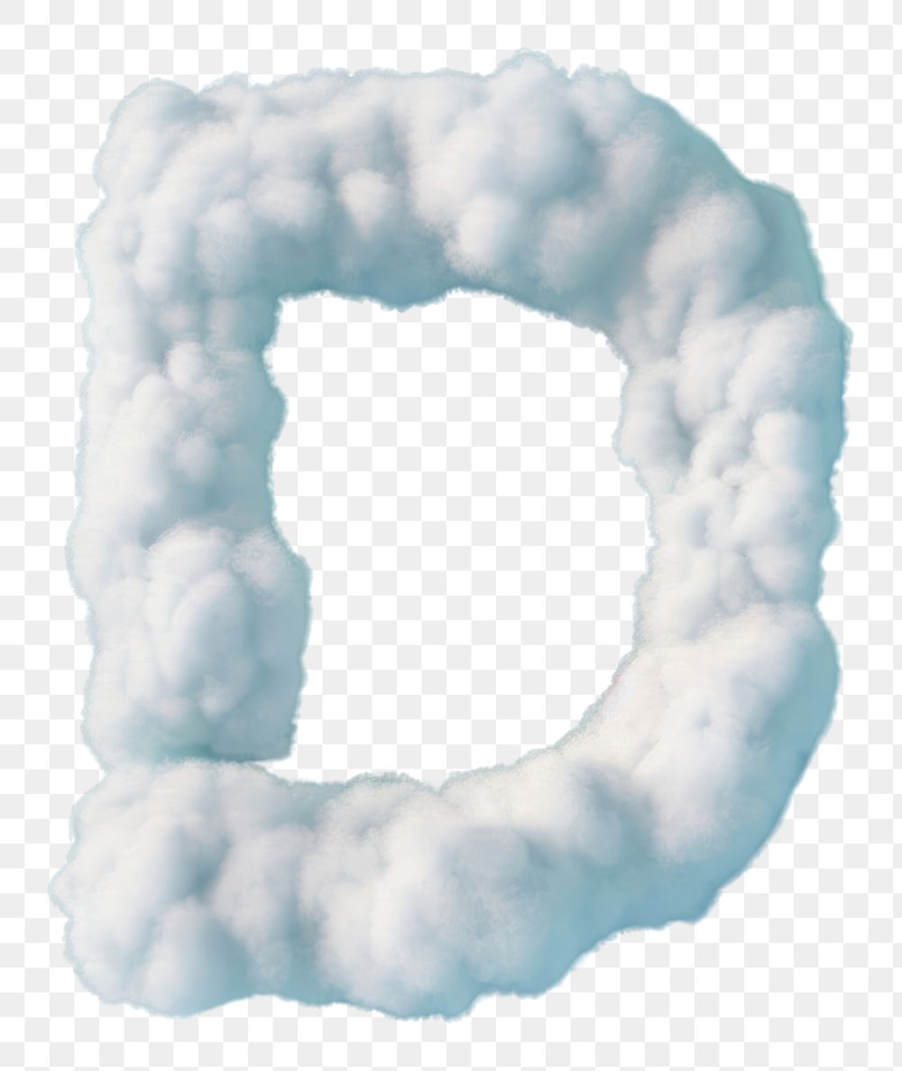 PNG  Letter D cloud outdoors cushion.