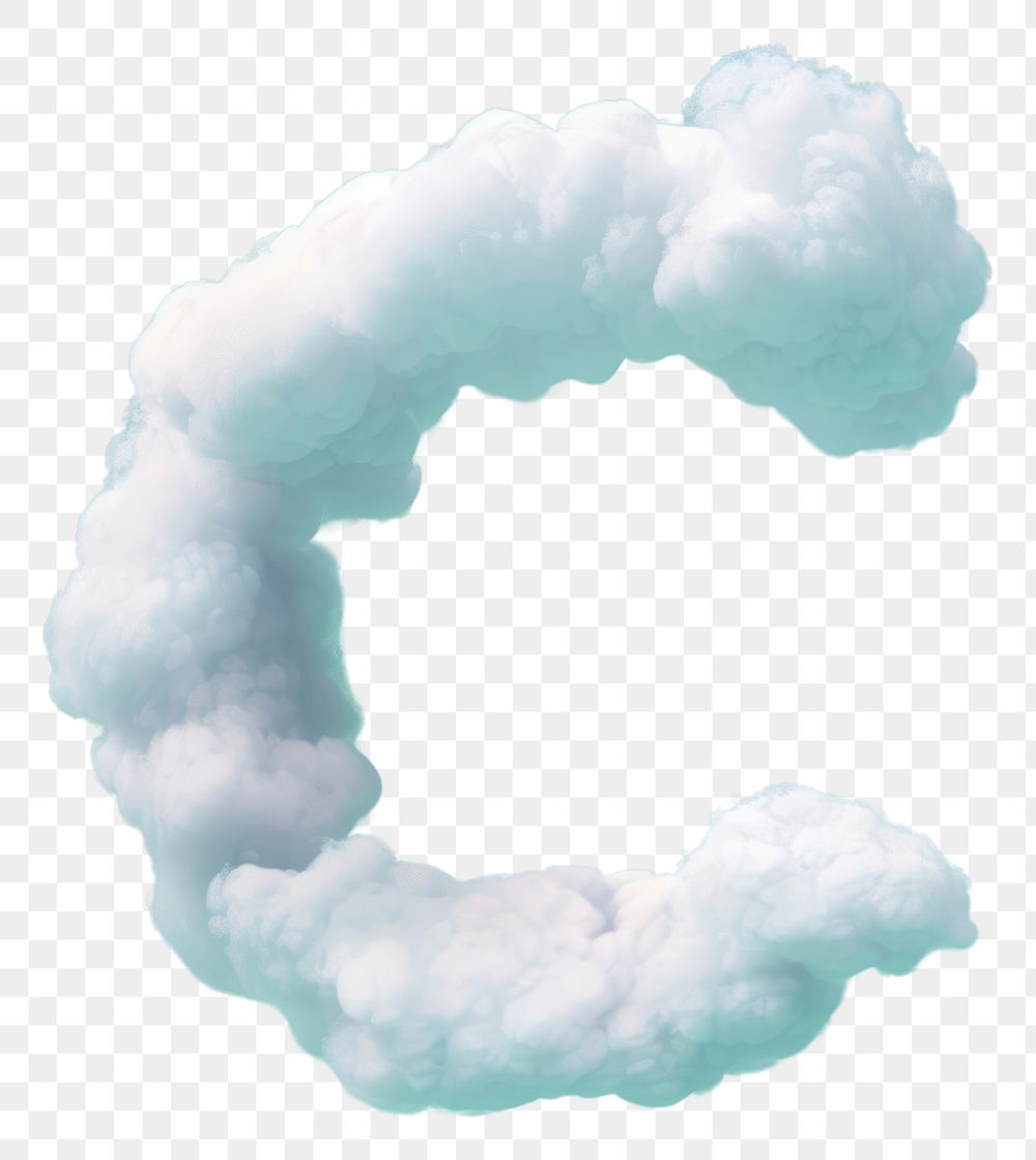 PNG  Letter C cloud outdoors snowman.