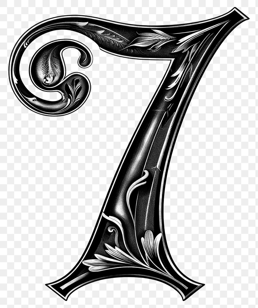 PNG 7 Number alphabet number weaponry symbol.