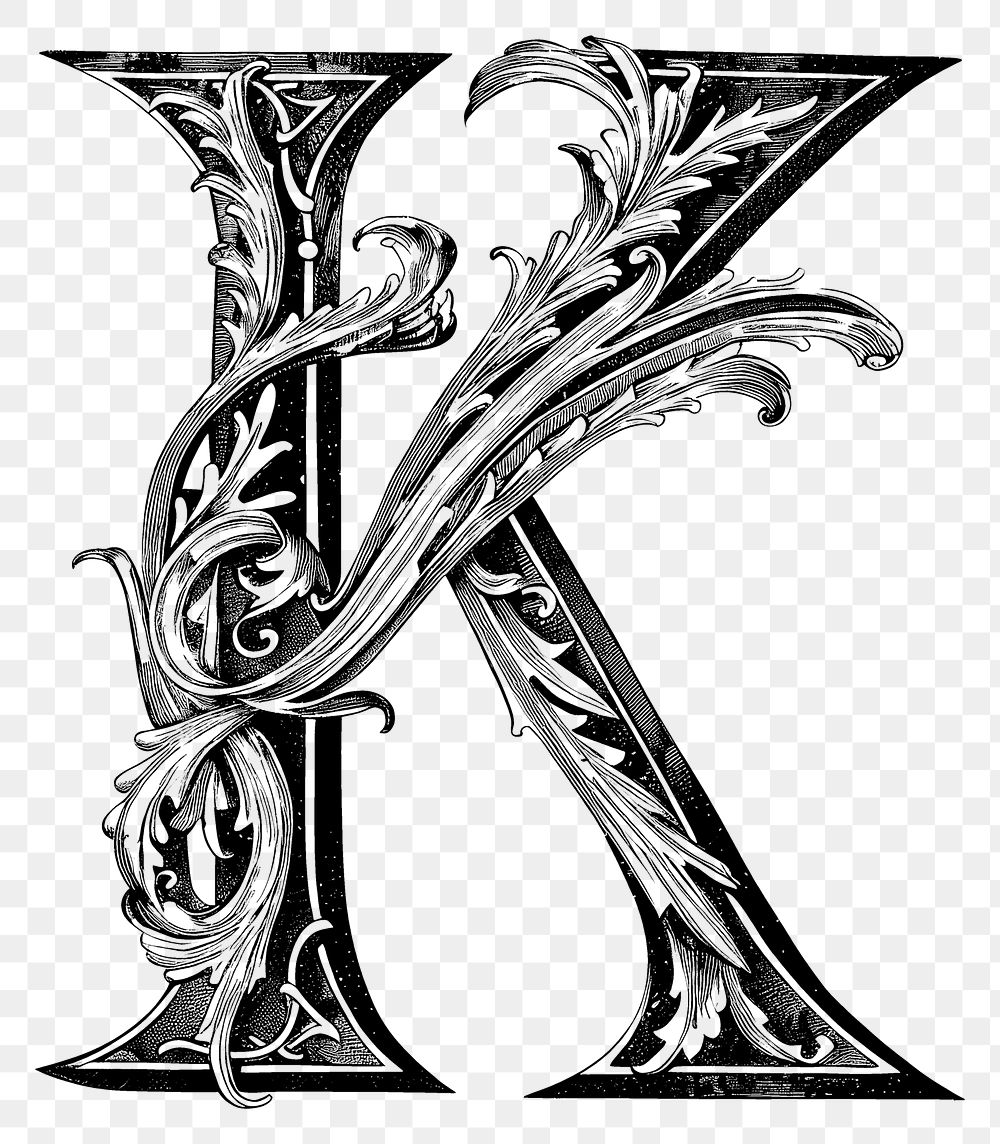 PNG K letter alphabet art pottery symbol.