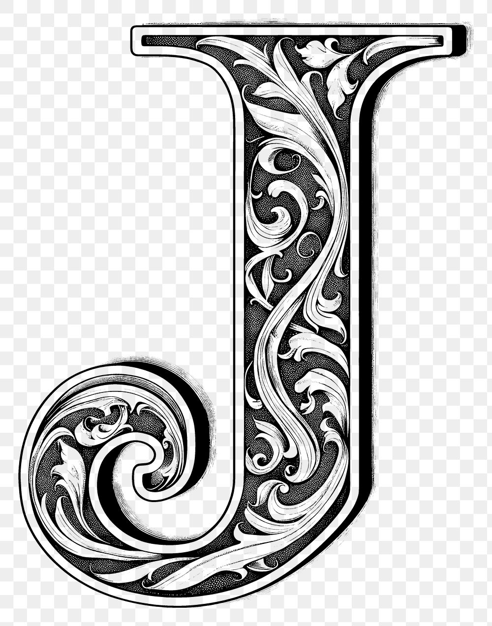PNG J letter alphabet weaponry pattern symbol.