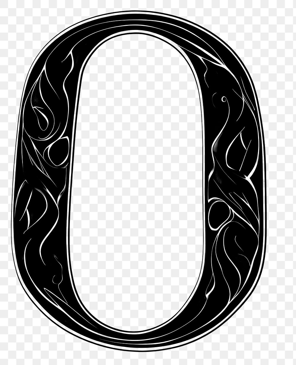 PNG Number 0 alphabet horseshoe symbol plate.