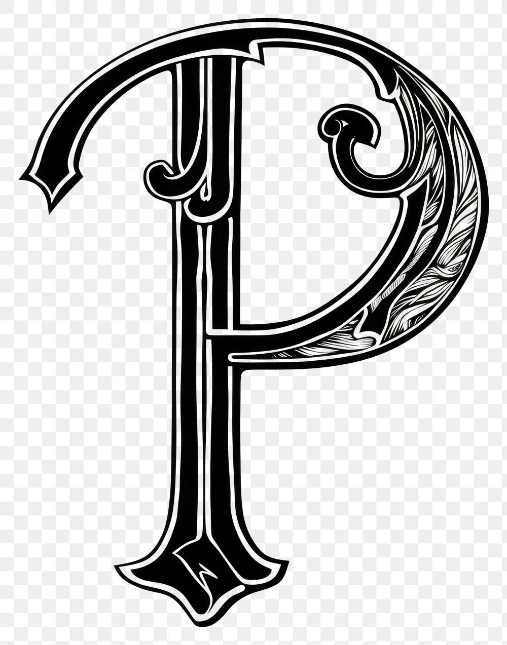 PNG P letter alphabet symbol cross text.