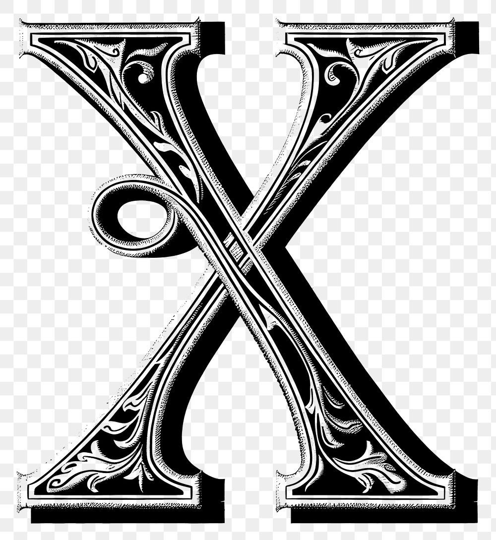 PNG X letter alphabet ampersand symbol number.