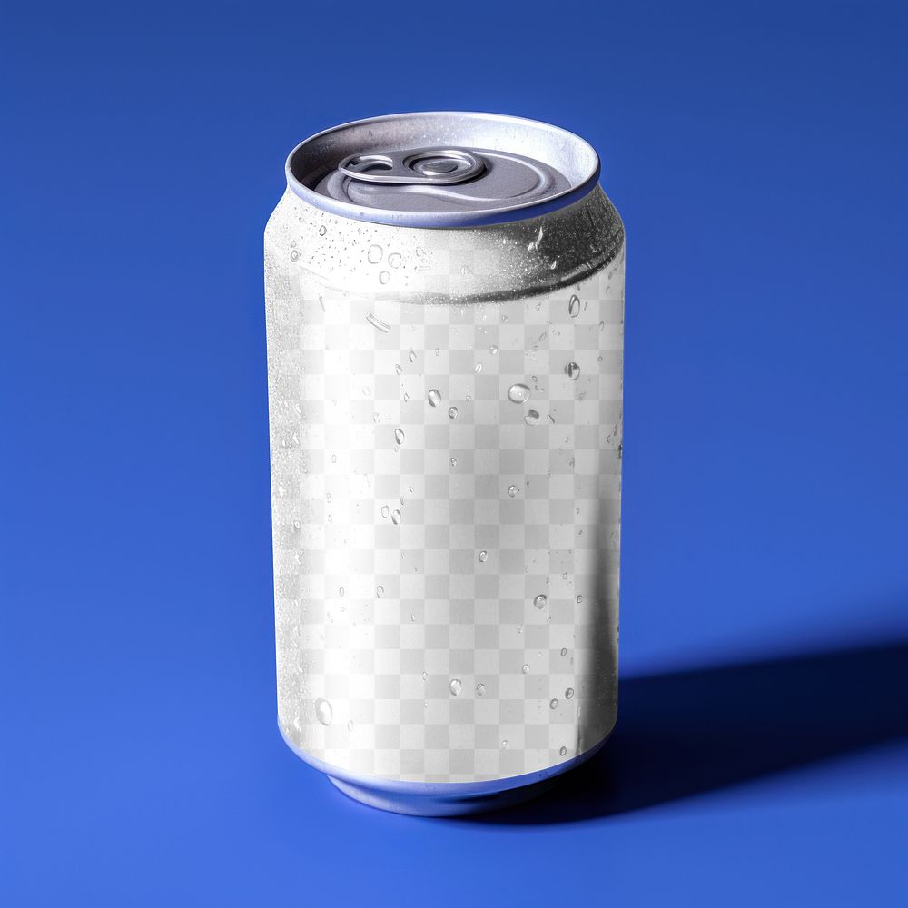 Beer can png mockup, transparent design