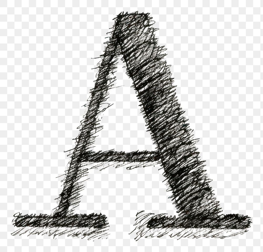 PNG Letter A number font text.