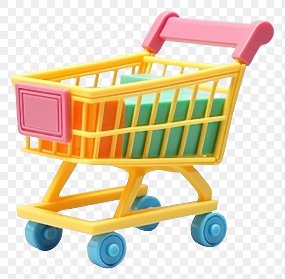 PNG Supermarket shopping cart white background. AI generated Image by rawpixel.