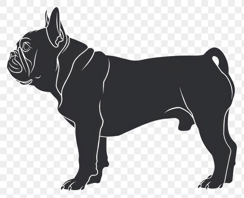 PNG Bulldog silhouette clip art bulldog animal canine.