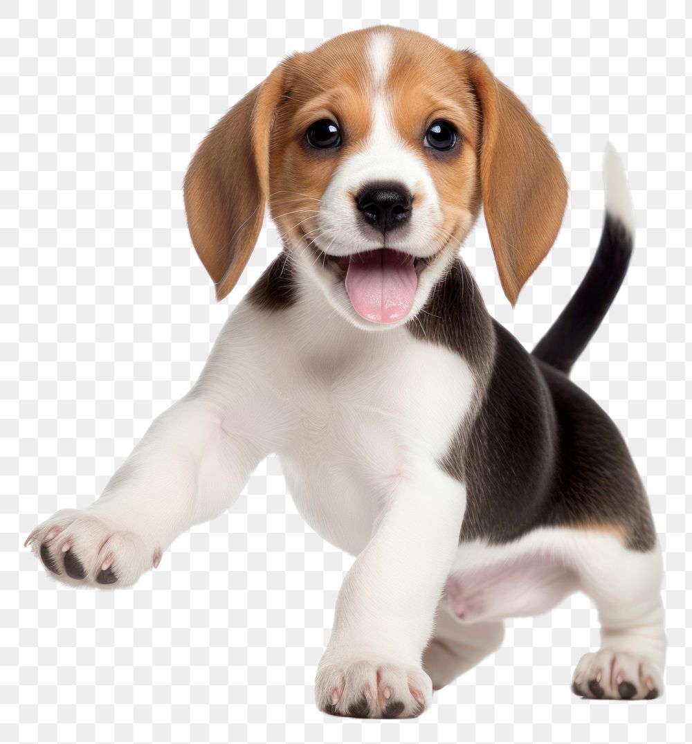 PNG Happy smiling dancing beagle puppy animal mammal hound