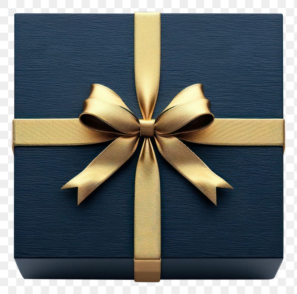 PNG Dark blue Gift Boxes with Gold Ribbon Gift Bow gift box letterbox.