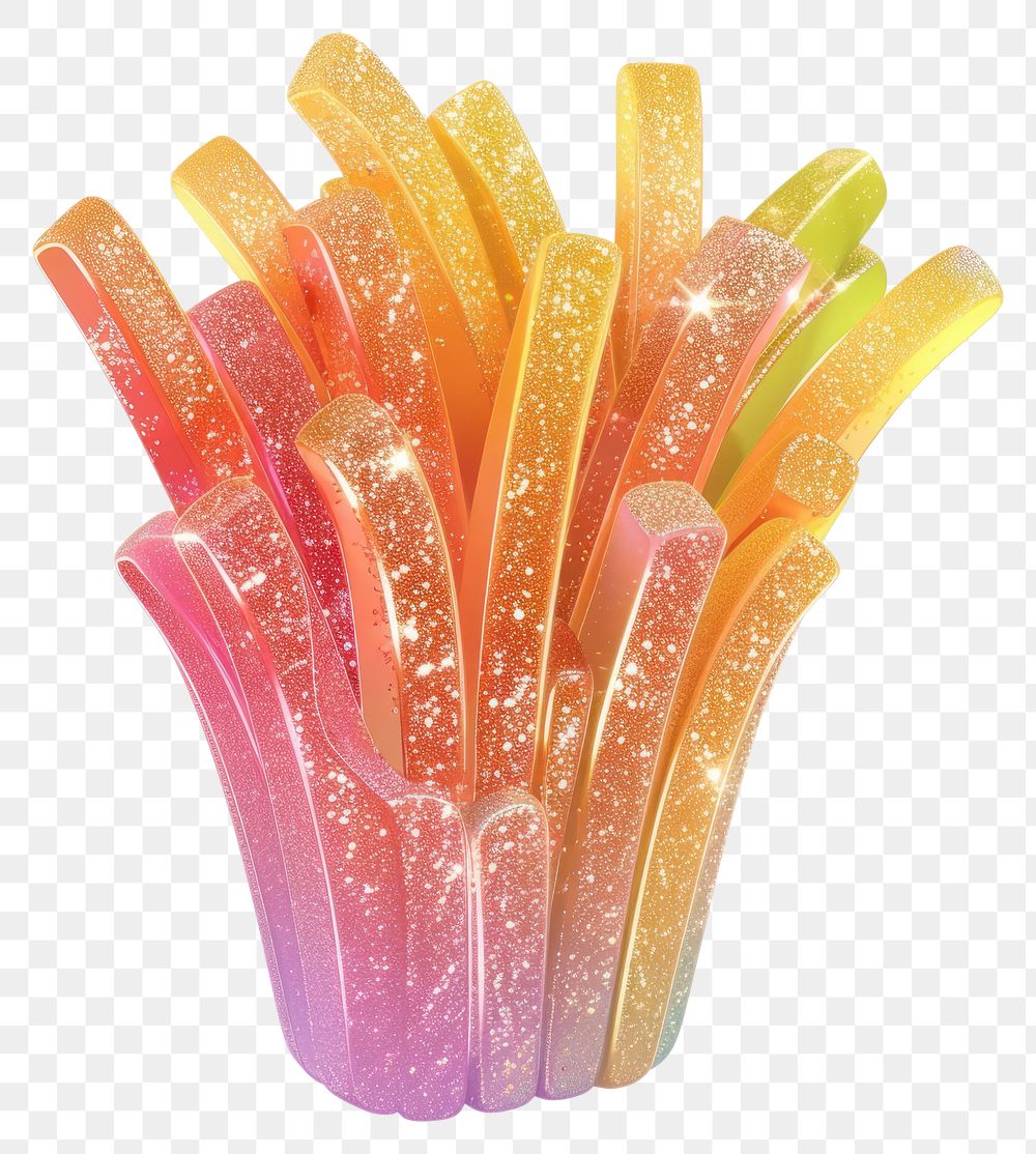 PNG 3d jelly glitter french fries confectionery dynamite weaponry.