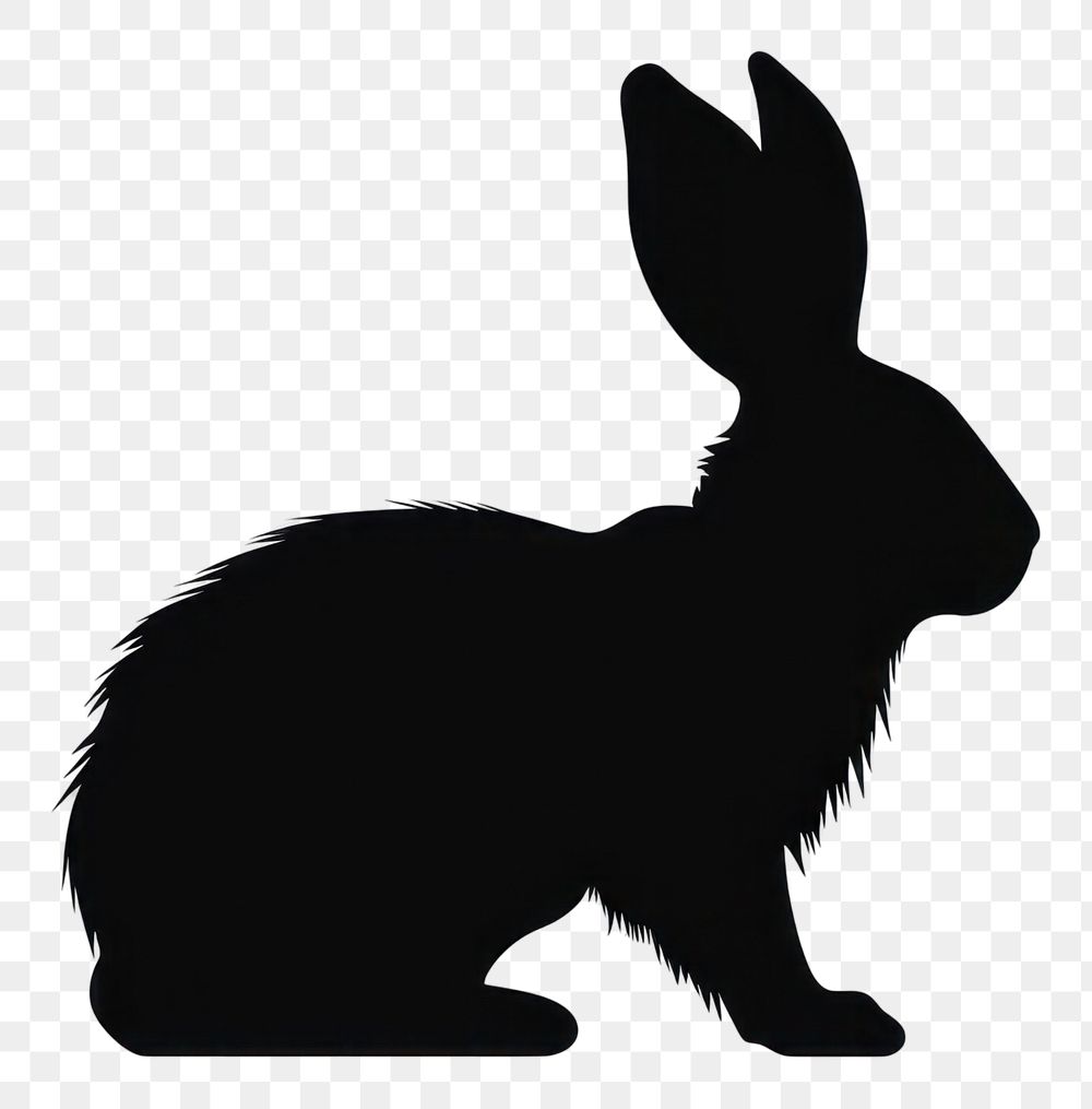 PNG Bunny silhouette bunny wildlife.
