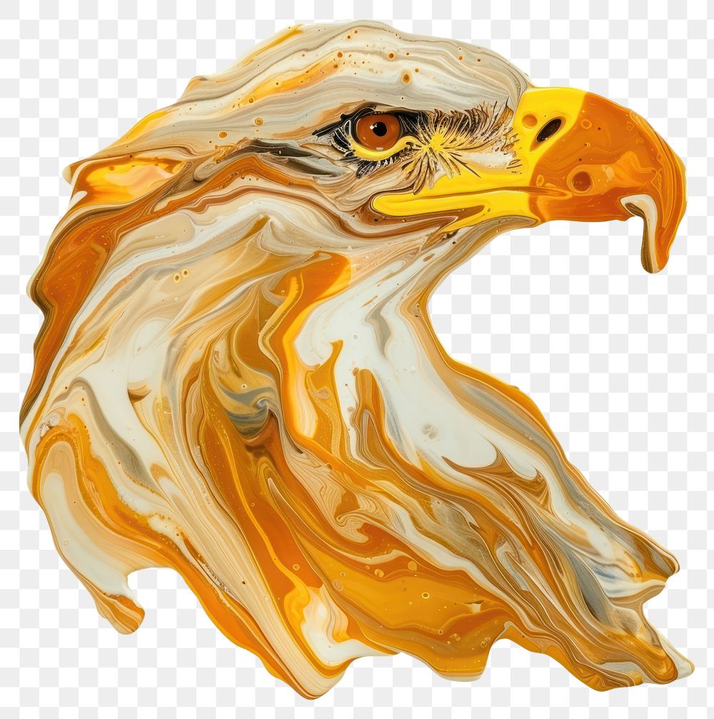PNG  Acrylic pouring eagle animal person human.