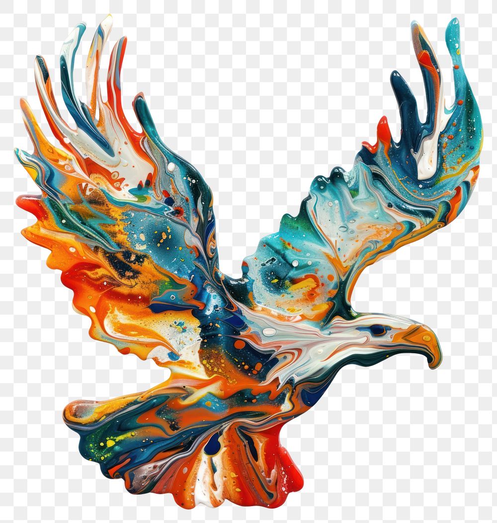 PNG  Acrylic pouring eagle accessories accessory painting.