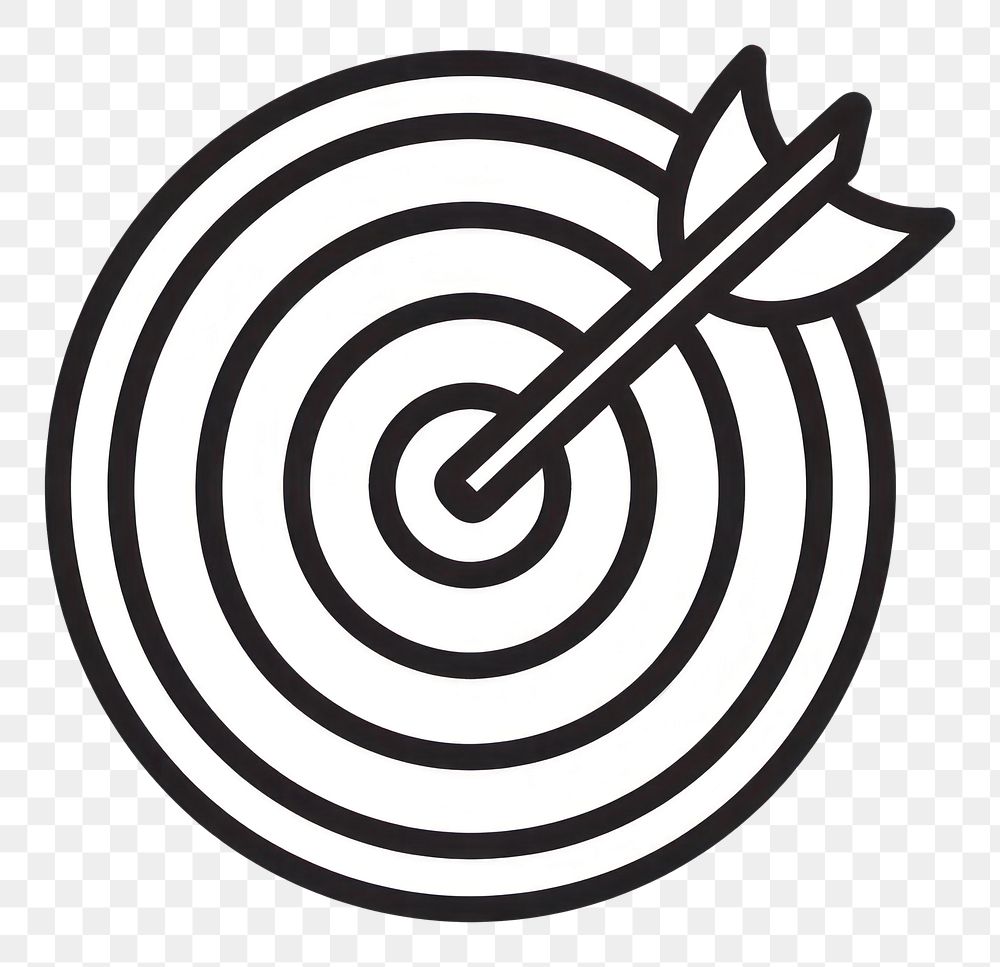 PNG Vector doodle icon with business target dynamite weaponry darts.
