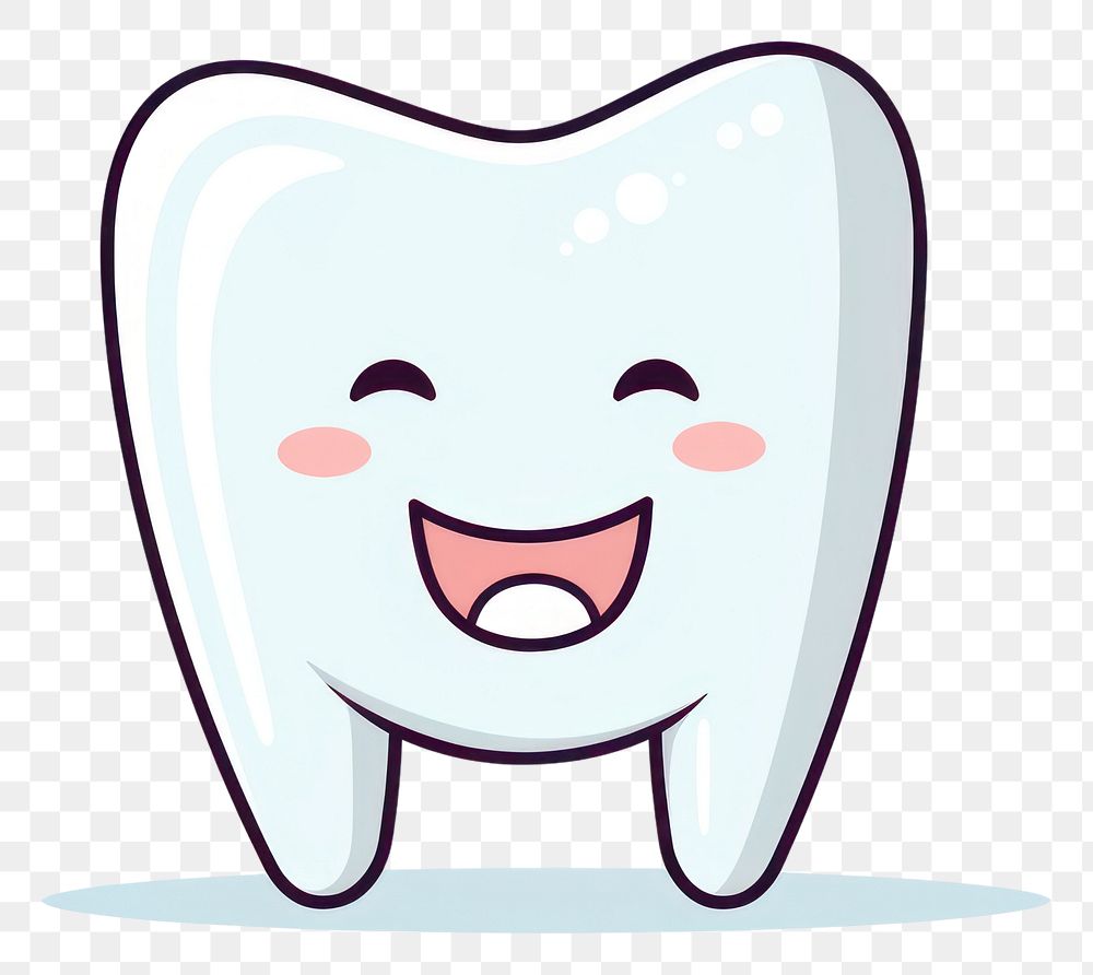 PNG Artificial teeth icon illustrated cartoon drawing.