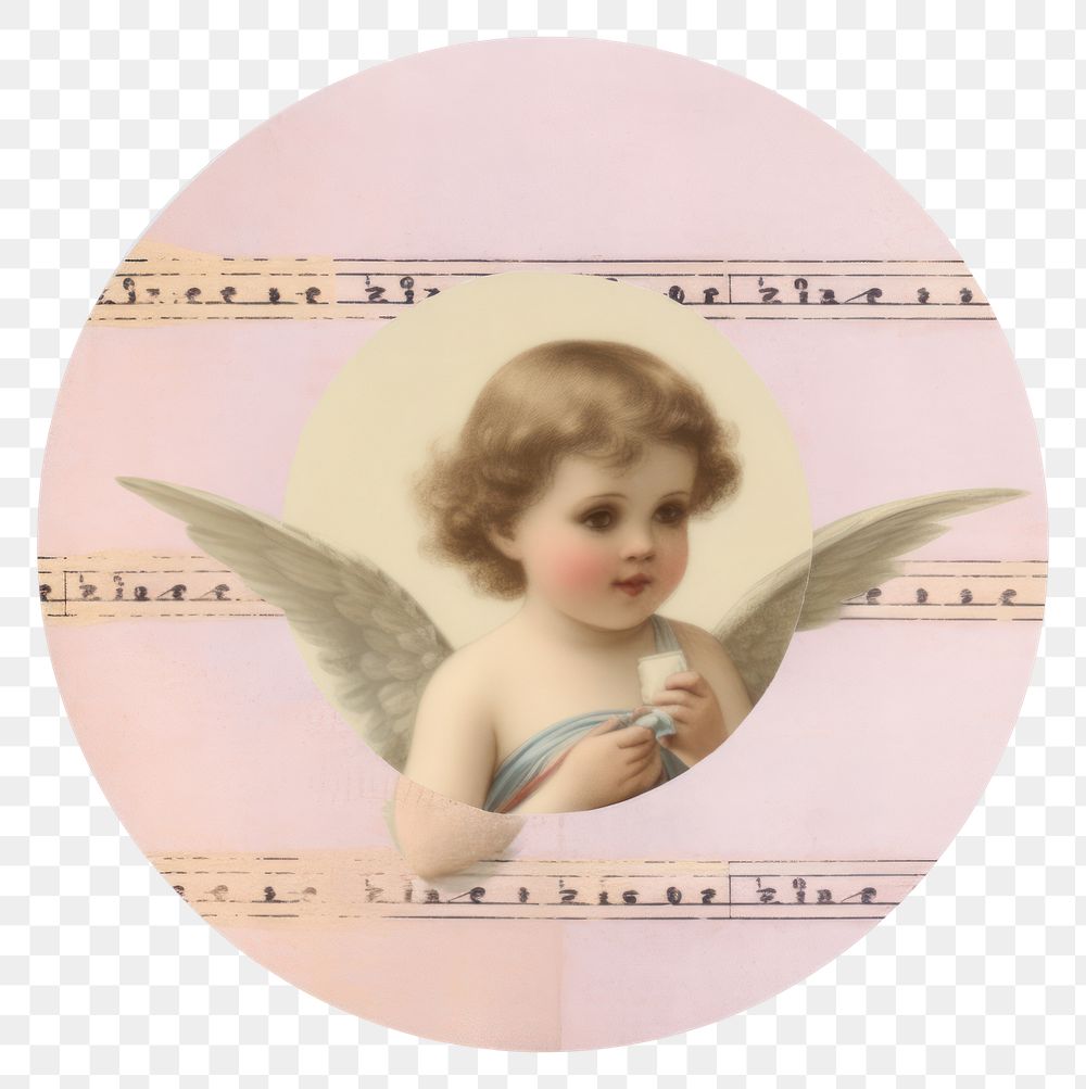 PNG Cupid angel art representation.