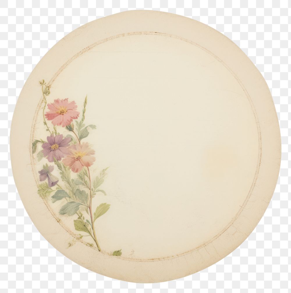 PNG Flower bouquet porcelain platter plate