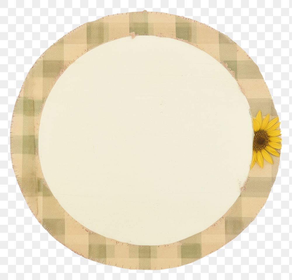 PNG Sunflower white background tablecloth dishware.
