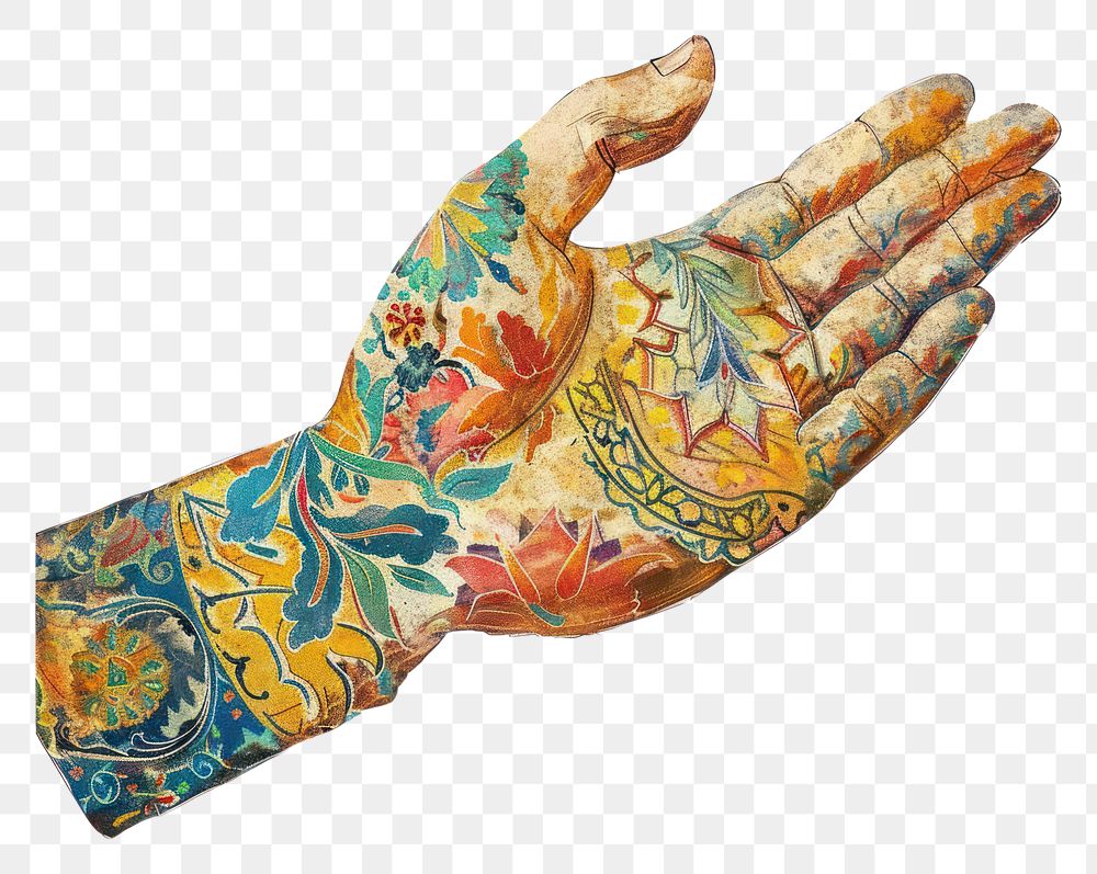 PNG Ottoman painting of hand pray tattoo white background creativity.