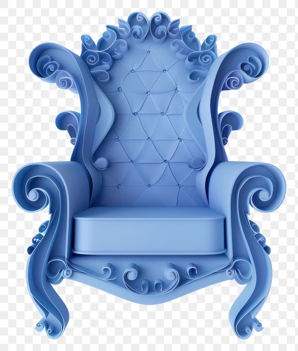 PNG Armchair furniture throne white background.