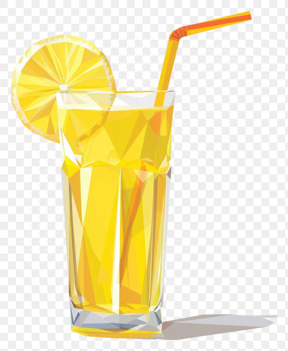 PNG Drink lemon juice glass.