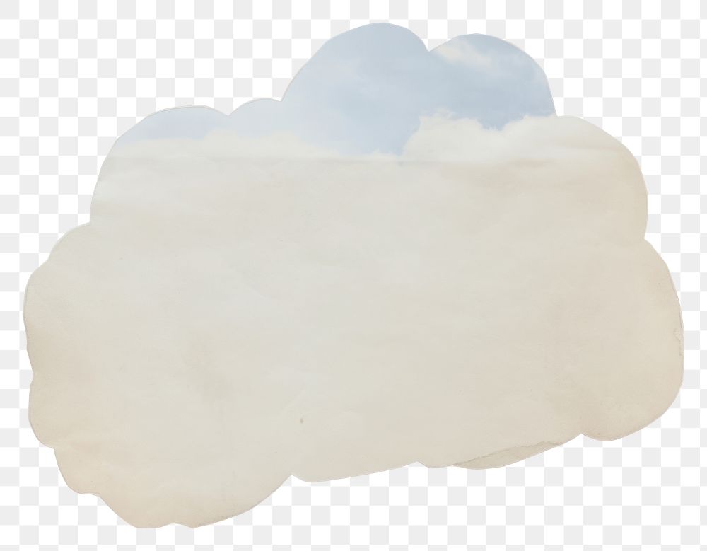 PNG Cloud shape on ripped paper white white background cushion.