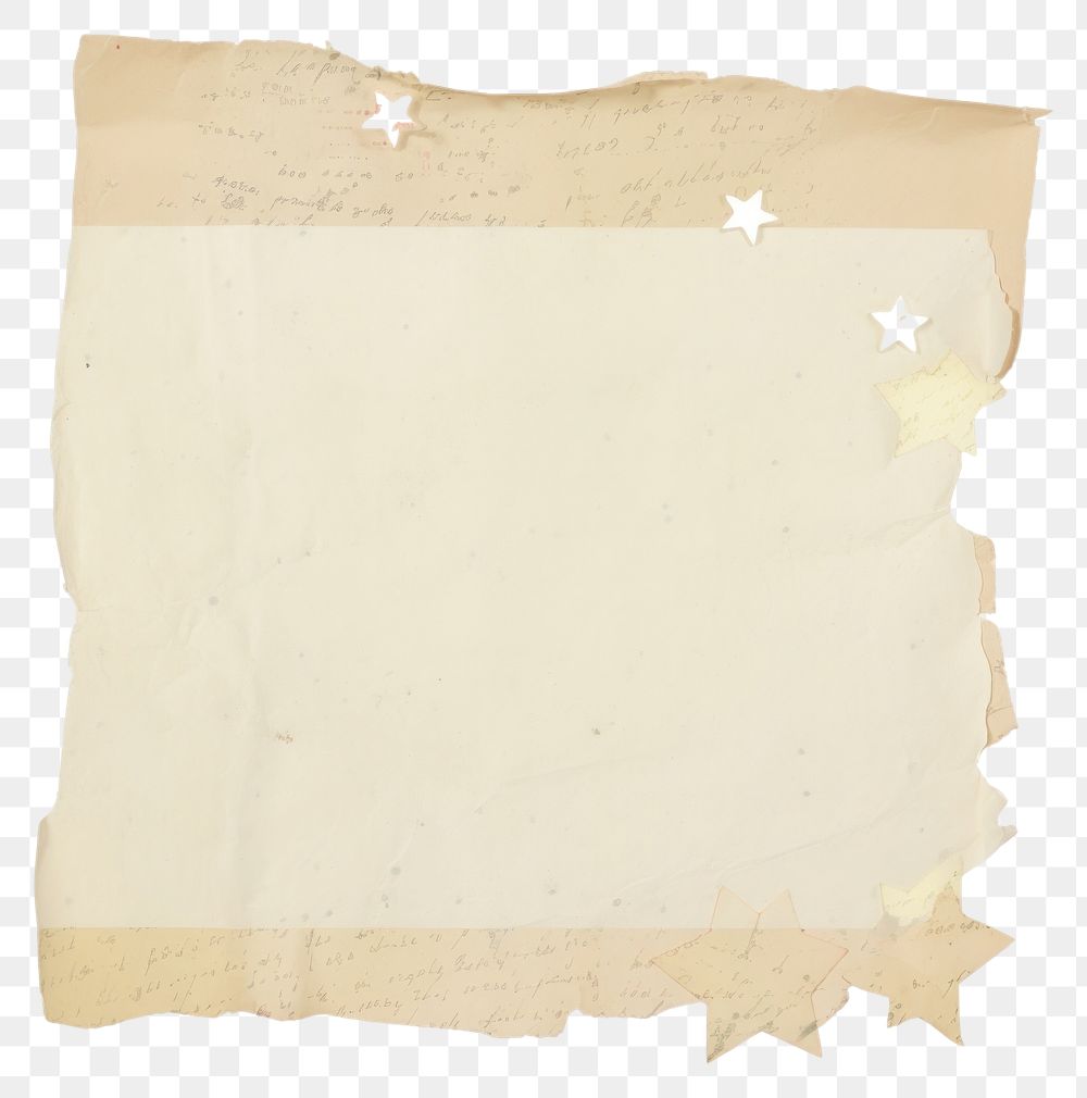 PNG Stars on ripped paper backgrounds text white background.
