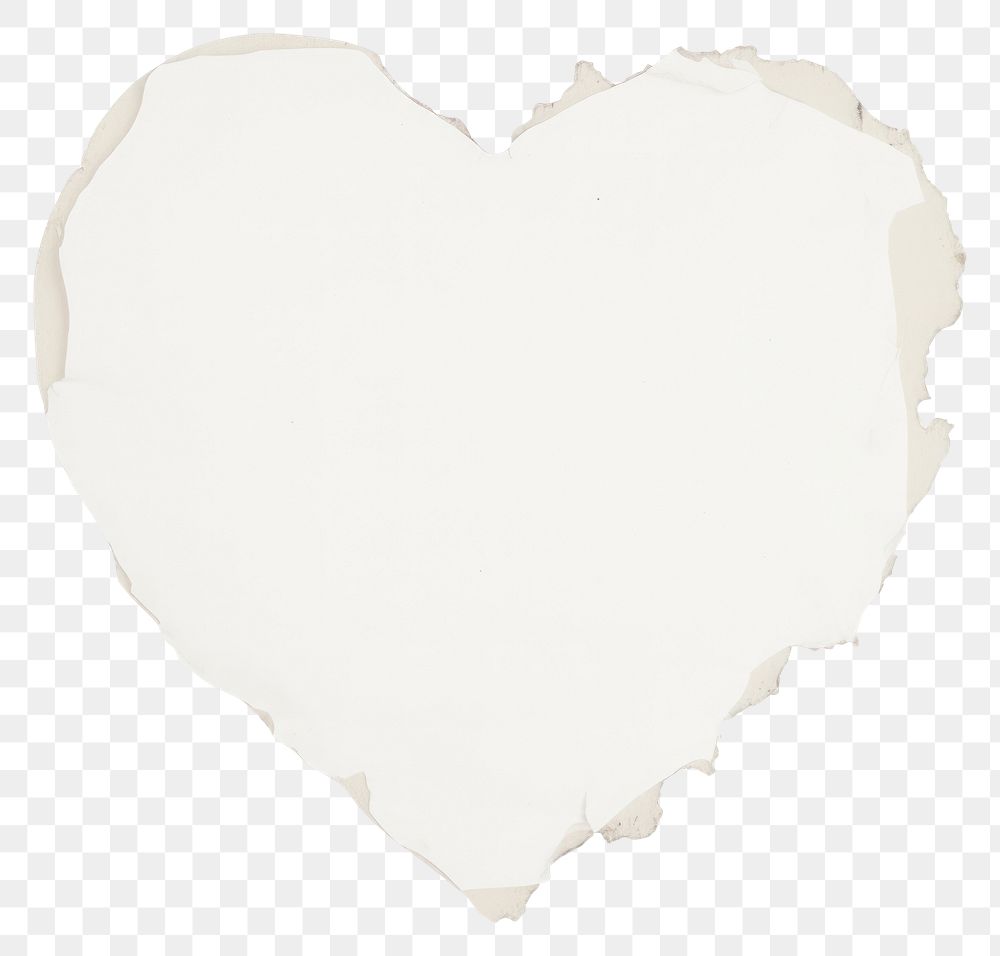 PNG White heart shape ripped paper backgrounds white background textured