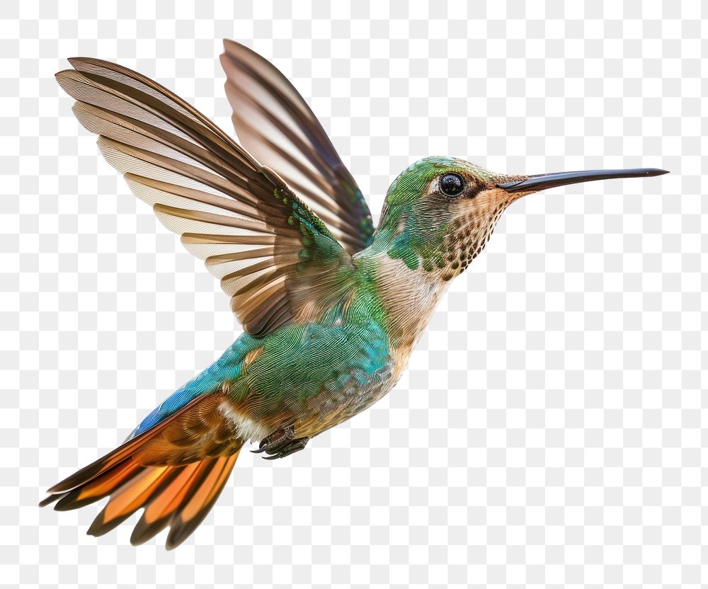 PNG  Flying hummingbird animal.