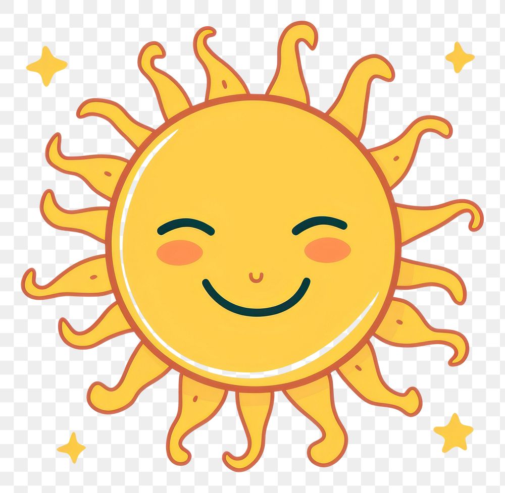 PNG Cute sun clipart sky creativity happiness.
