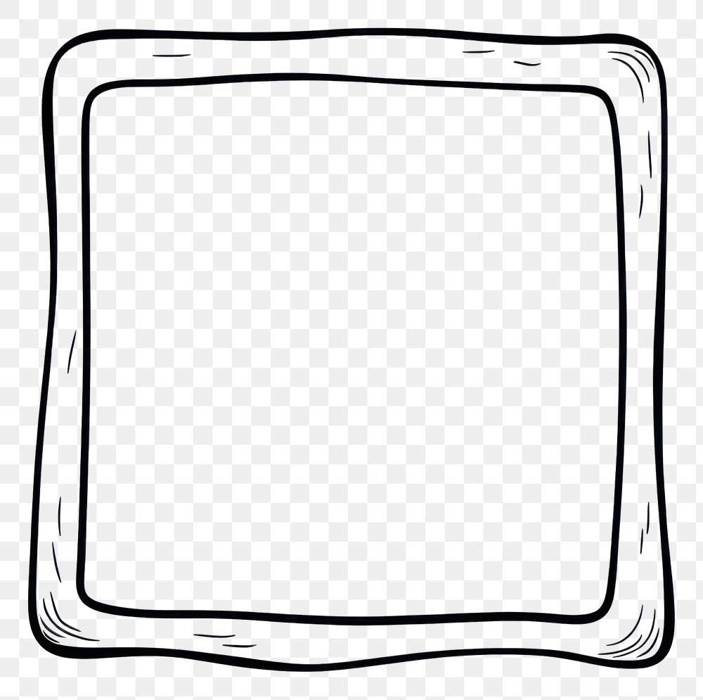 PNG Minimal Square Frame frame line white background