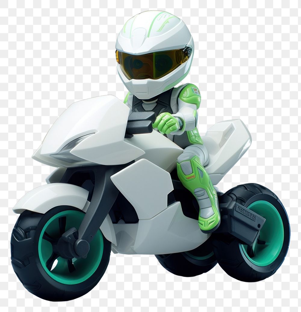 PNG Toy motorcycle vehicle helmet wheel.