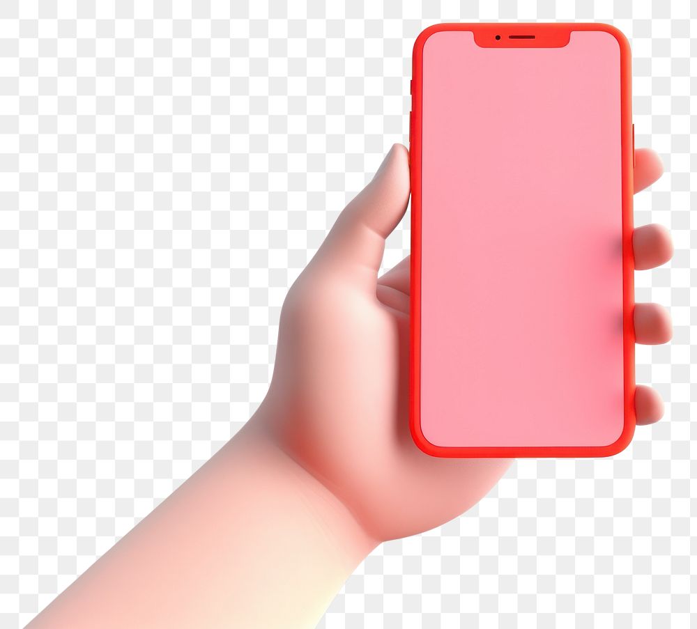 PNG Hand holding a phone white background portability electronics.