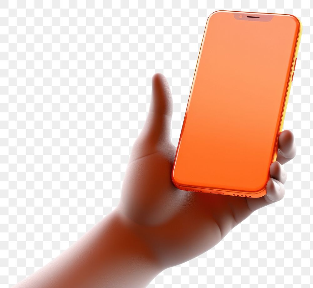 PNG Hand holding a phone white background electronics technology.