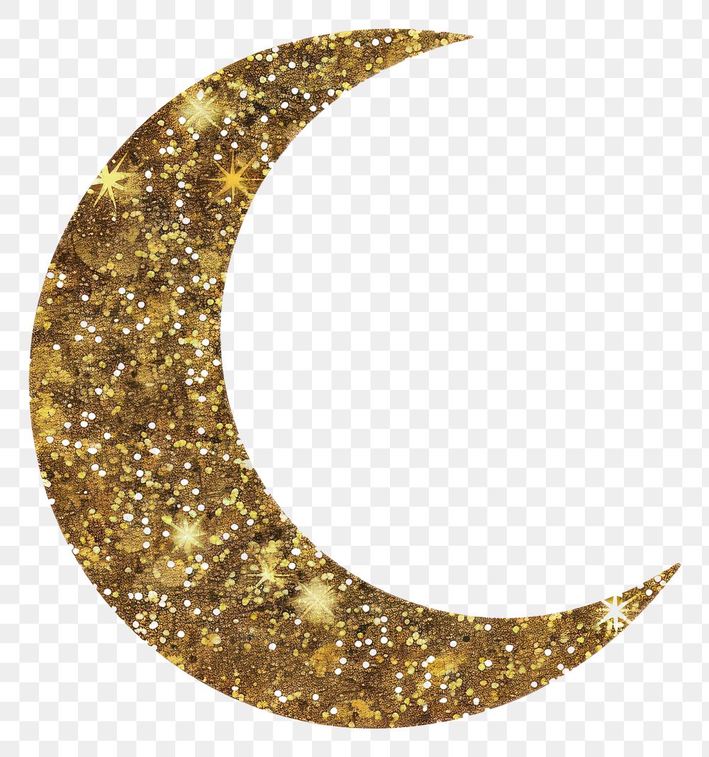 PNG Crescent moon astronomy glitter nature