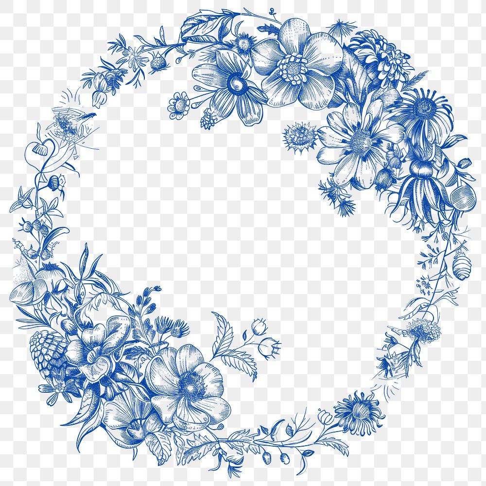 PNG Circle frame of homeopathy porcelain graphics pattern