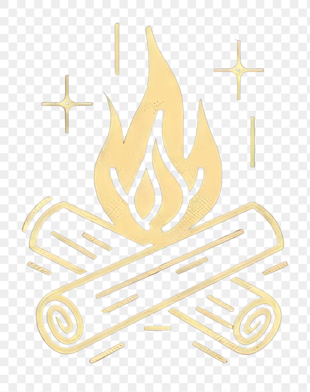 PNG Logo of campfire darkness firewood baguette.