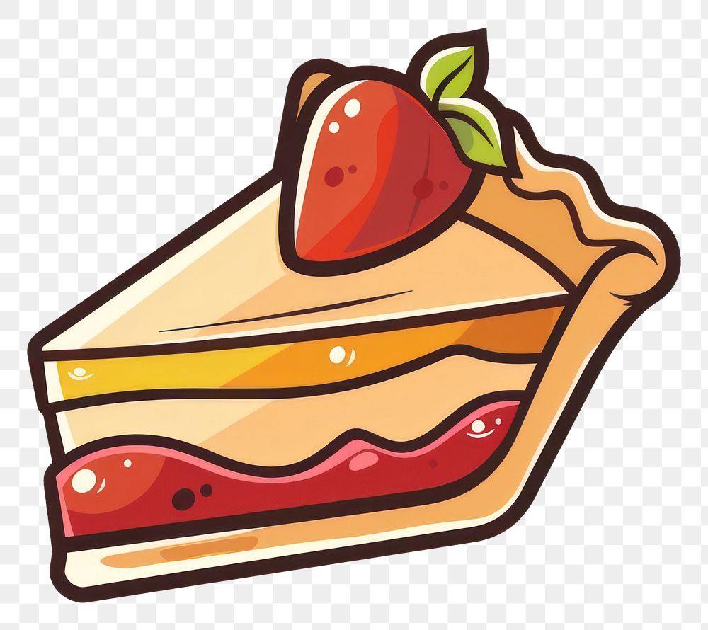 PNG Logo of pie strawberry dessert food.