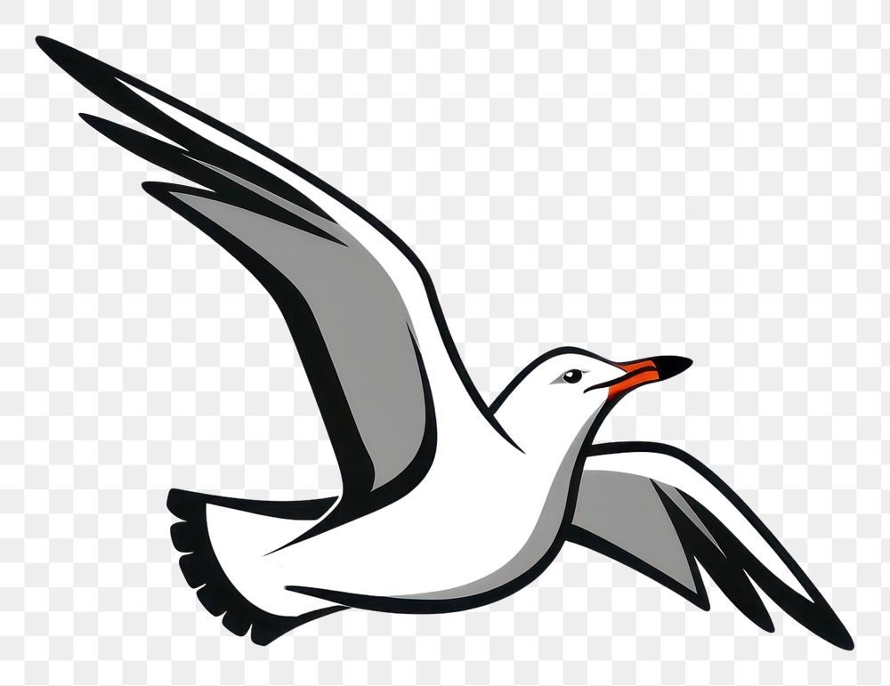 PNG Logo of seagull animal flying bird.
