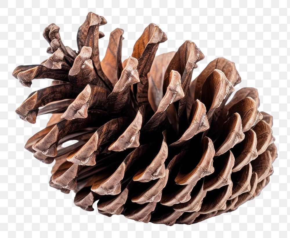 A pinecone for Christmas tree decoration plant white background conifer.