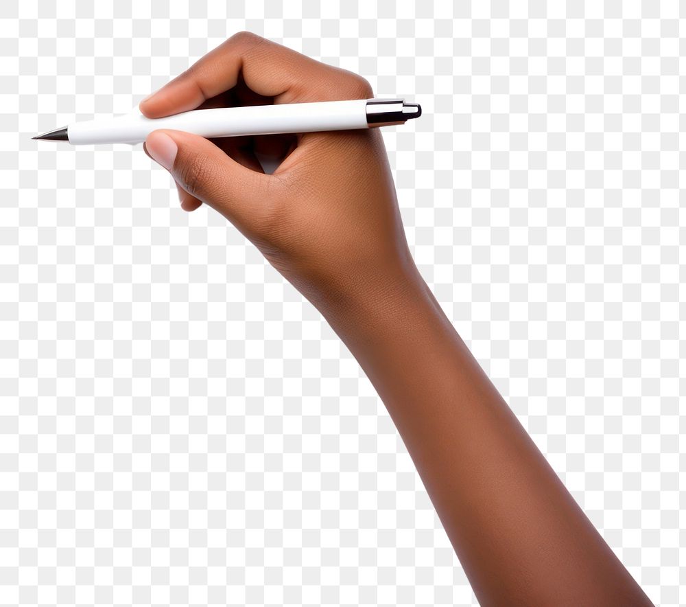 Hand holding a pen writing adult white background handwriting.