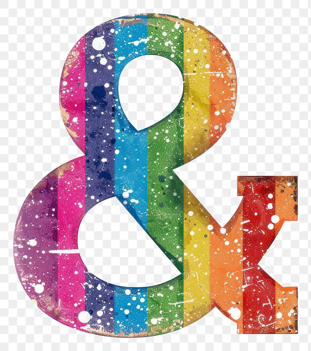 PNG  Pattern rainbow number symbol.