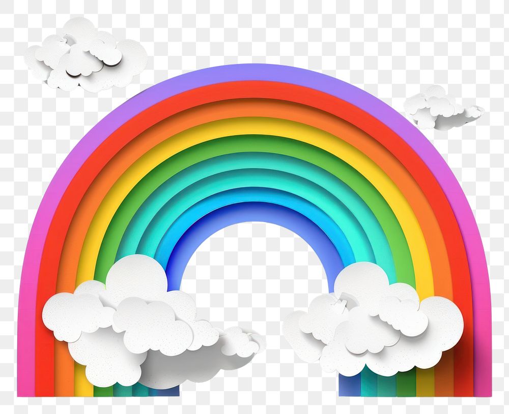 PNG  Rainbow with cloud image nature font white background.