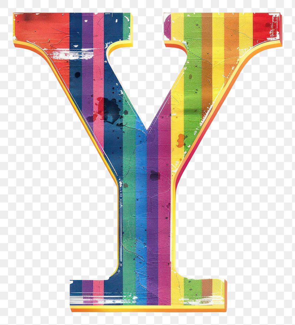 PNG Rainbow alphabet Y pattern | Free PNG - rawpixel